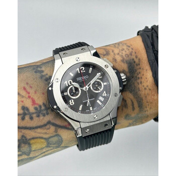 Custom Seiko Mod • Silver Big Bang Quartz Chronograph • 44mm